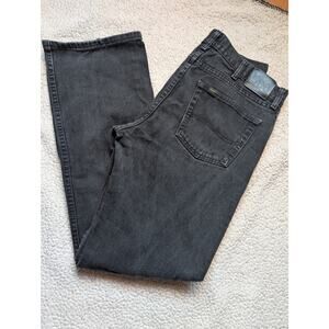 Lee Jeans Mens 34x34 Black Faded Denim Regular Fit Grunge
